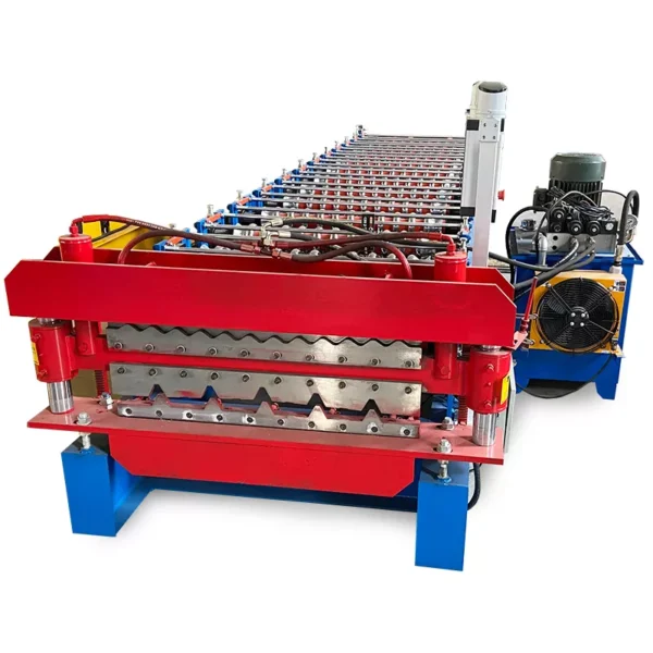 Roofing Sheet Roll Forming Machine Color Steel Corrugated Iron Sheet Roofing Tile Making Machine - Imagen 3