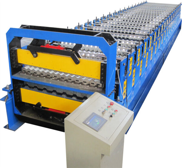 Máquina formadora de rollos de lámina corrugada de ancho