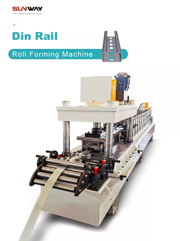 Máquina formadora de rollos de riel DIN