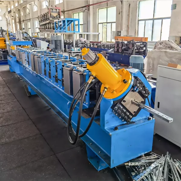 C Section Bracing Omega Storage Rack Upright Post Roll Forming Machine - Imagen 2