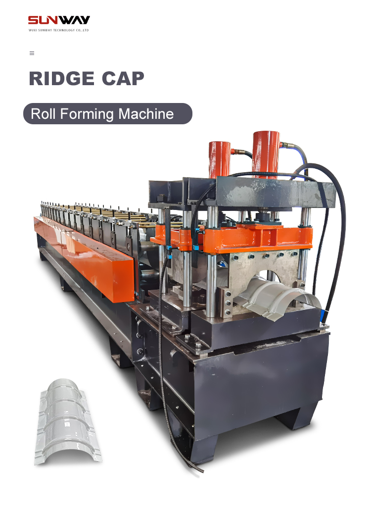 Máquina formadora de rollos de cumbrera